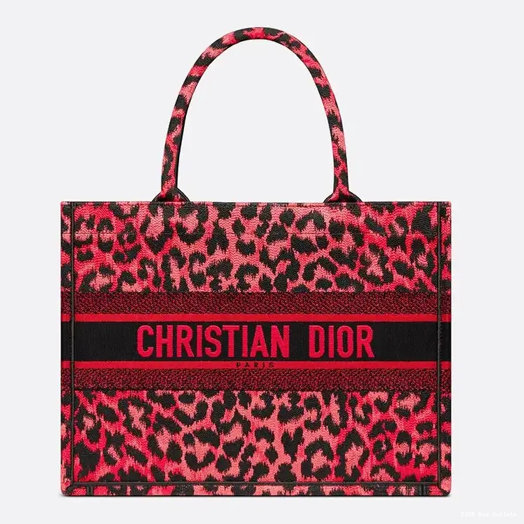 Hot Mizza Dior Tote Book Motif Red Canvas 0508
